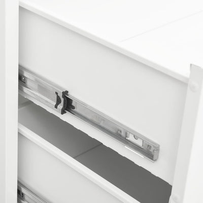 Industrial Drawer Cabinet White 78x40x93 cm Metal