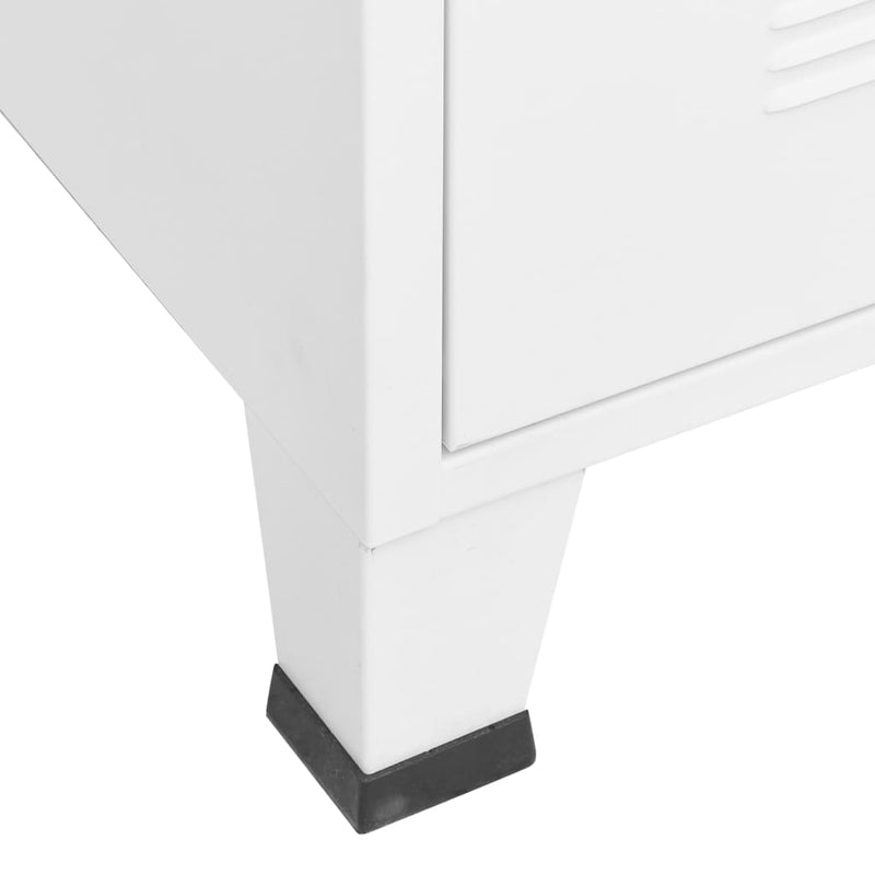 Industrial Drawer Cabinet White 78x40x93 cm Metal