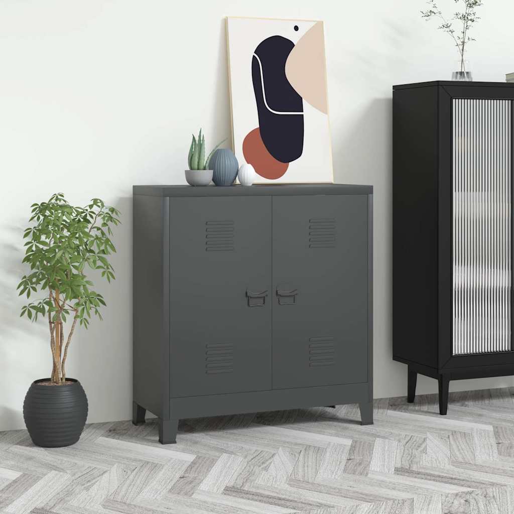 vidaXL Industrial Storage Chest Anthracite Steel 1
