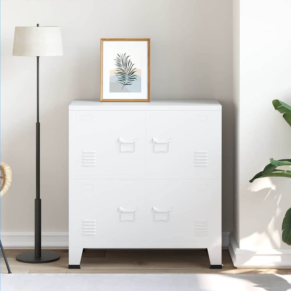 Industrial Storage Chest 75x40x80 cm Steel White 80 cm