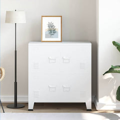 Industrial Storage Chest 75x40x80 cm Steel White 80 cm