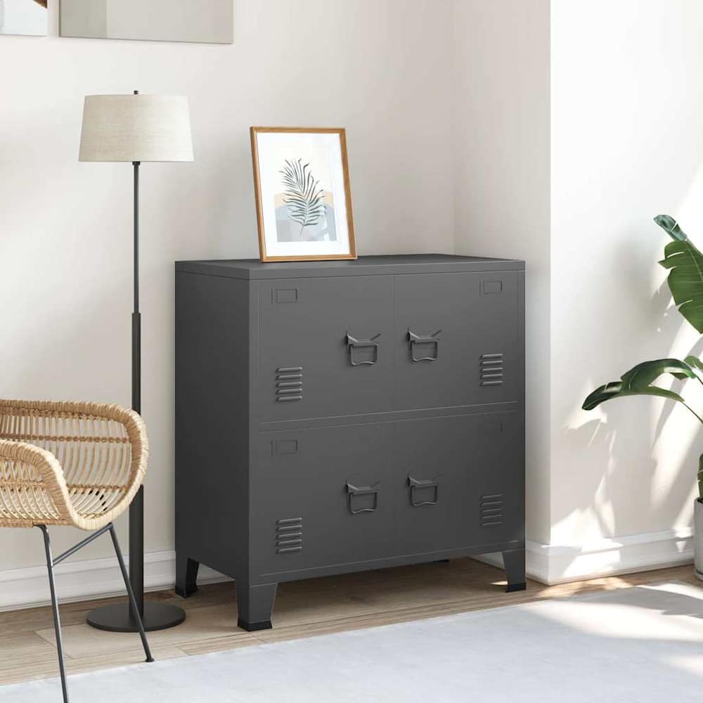 Industrial Storage Chest 75x40x80 cm Steel Anthracite 80 cm