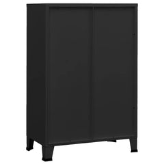 Industrial Storage Chest 75x40x80 cm Steel Black 115 cm