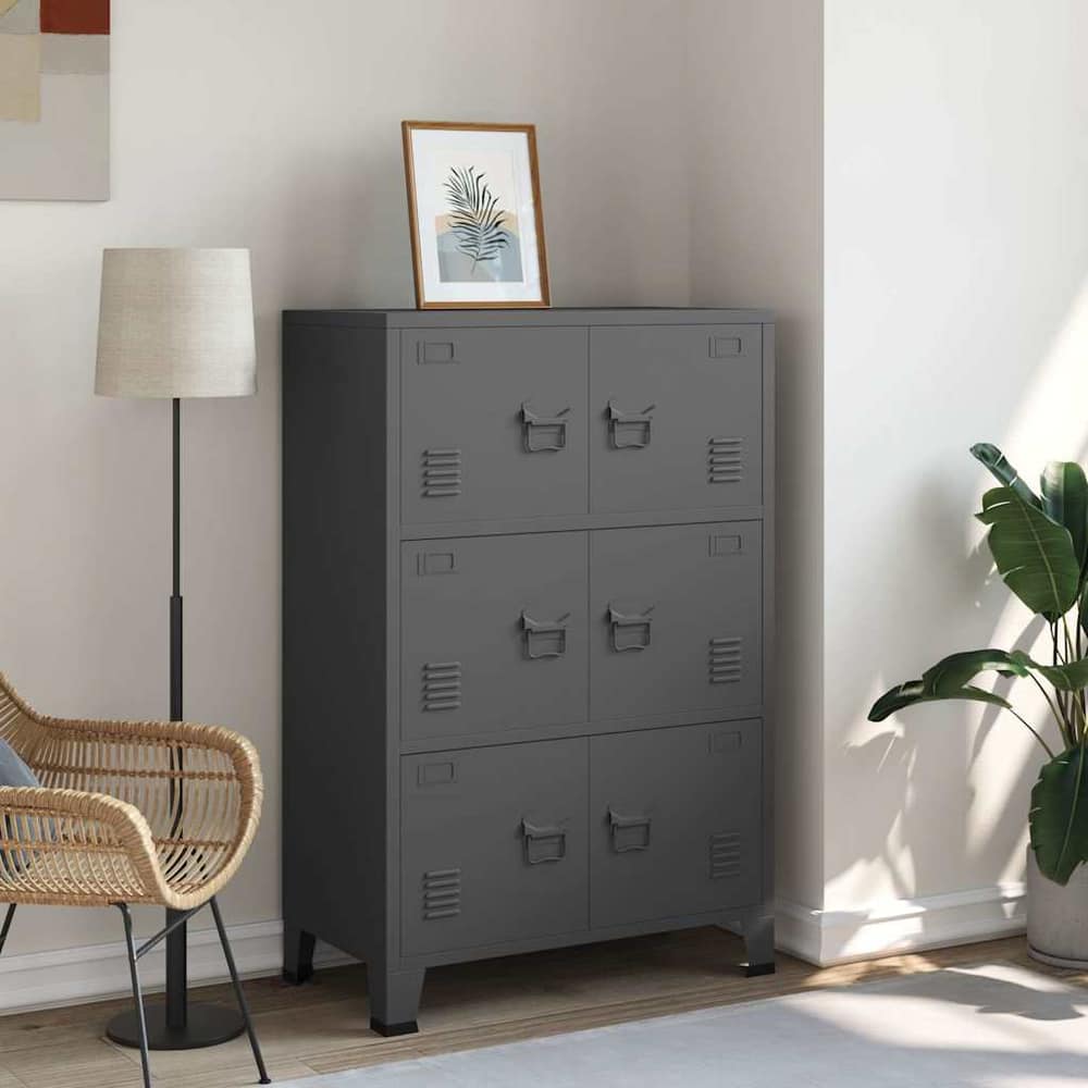 Industrial Storage Chest 75x40x80 cm Steel Anthracite 115 cm
