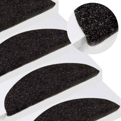 136389 vidaXL Stair Mats Self-adhesive 15 pcs 56x17x3 cm Anthracite 1