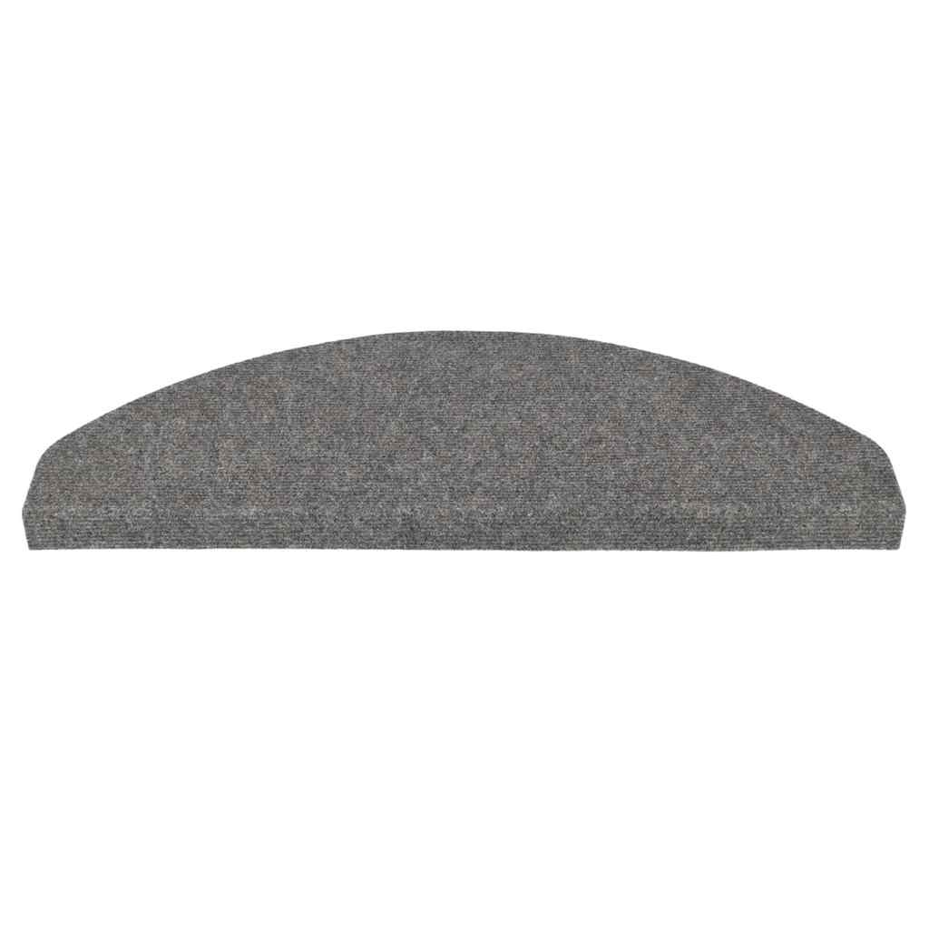 136397 vidaXL Stair Mats Self-adhesive 15 pcs 65x22,5x3,5 cm Grey 4
