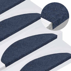 136399 vidaXL Stair Mats Self-adhesive 15 pcs 65x22,5x3,5 cm Blue 1