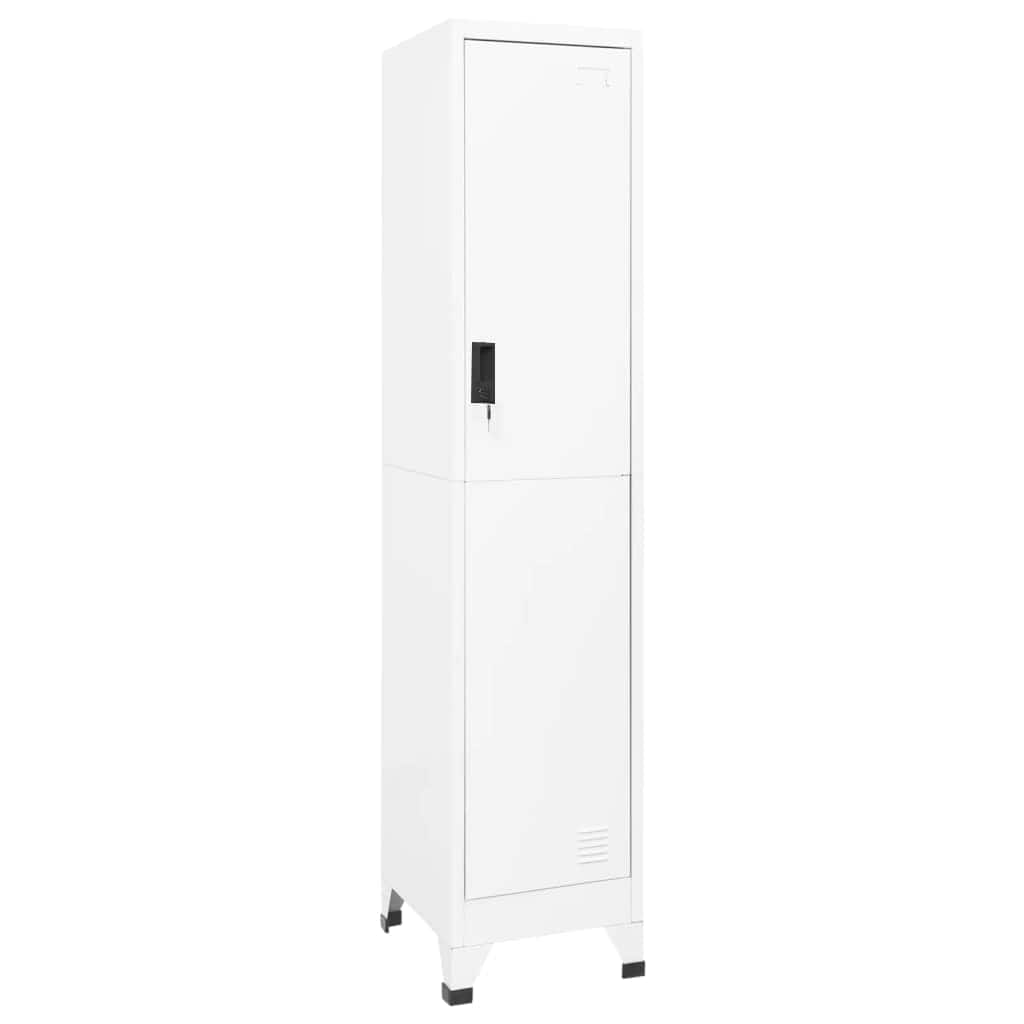Locker Cabinet 38x45x180 cm Steel White With 1 locker