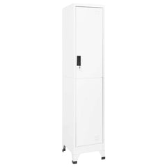 Locker Cabinet 38x45x180 cm Steel White With 1 locker