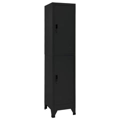 vidaXL Locker Cabinet Black 38x45x180 cm Steel 1