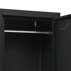 vidaXL Locker Cabinet Black 38x45x180 cm Steel 6