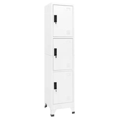 vidaXL Locker Cabinet | White | Steel | 180 cm height | Locker Cabinet 1