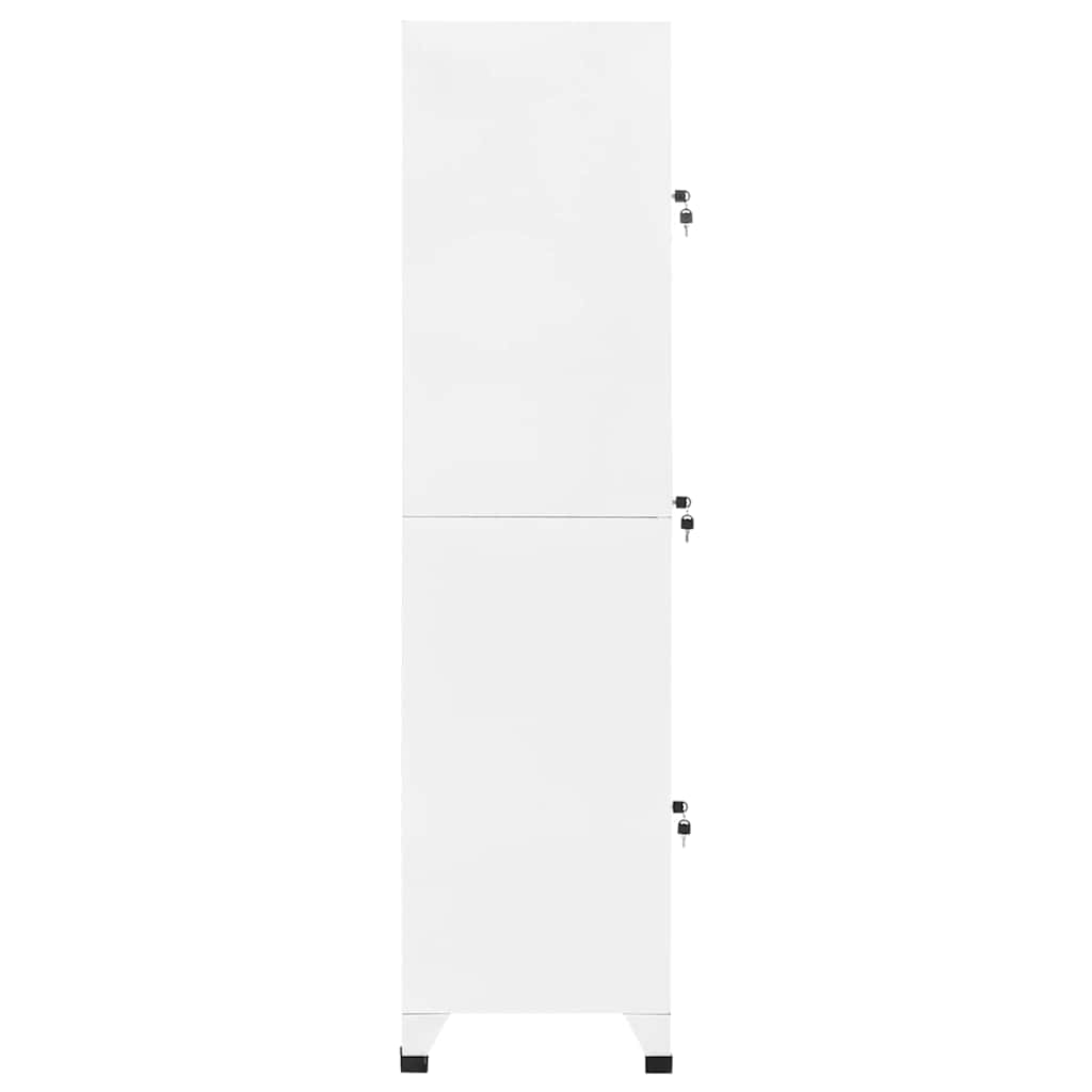 vidaXL Locker Cabinet | White | Steel | 180 cm height | Locker Cabinet 4