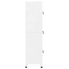 vidaXL Locker Cabinet | White | Steel | 180 cm height | Locker Cabinet 4