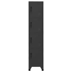 Locker Cabinet 38x45x180 cm Steel Anthracite With 4 lockers