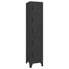 vidaXL Locker Cabinet | Anthracite | Steel | Tall | Locker Cabinet | Rectangular 1