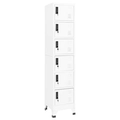 vidaXL Locker Cabinet 38x45x180 cm Steel White