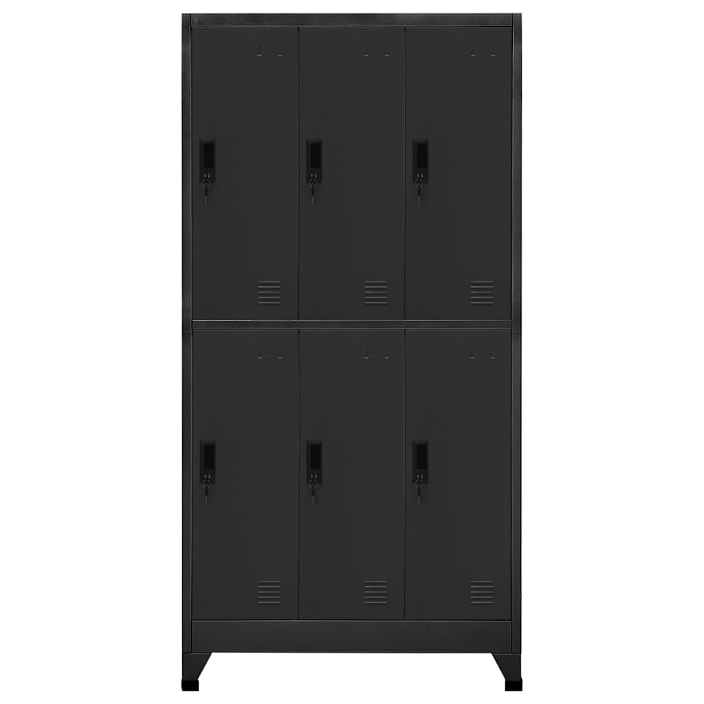 vidaXL Locker Cabinet | Anthracite | Steel | 90 x 45 x 180 cm | Locker Cabinet 2