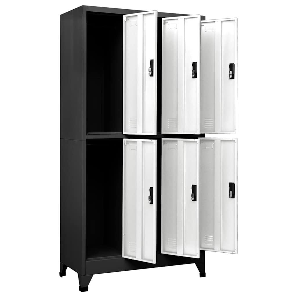 vidaXL Locker Cabinet | Anthracite | Steel | 90x45x180 cm | Locker Cabinet 5