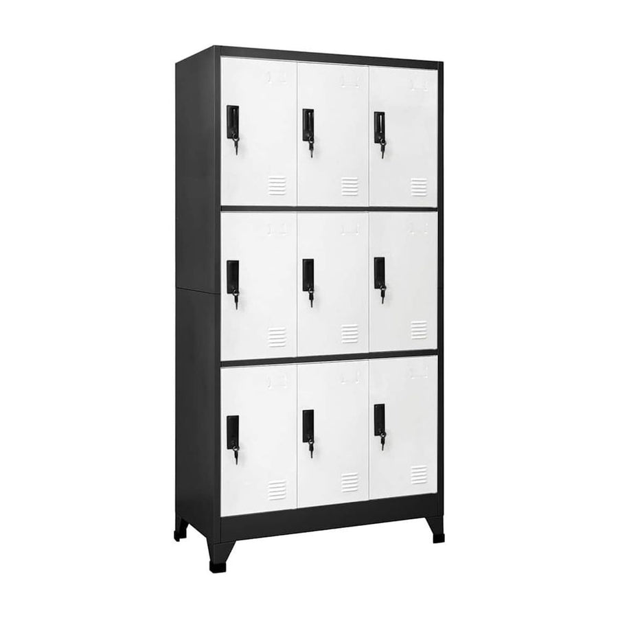 Locker Cabinet Anthracite and White