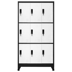 vidaXL Locker Cabinet | Anthracite and White | Steel | Large | Locker Cabinet 2