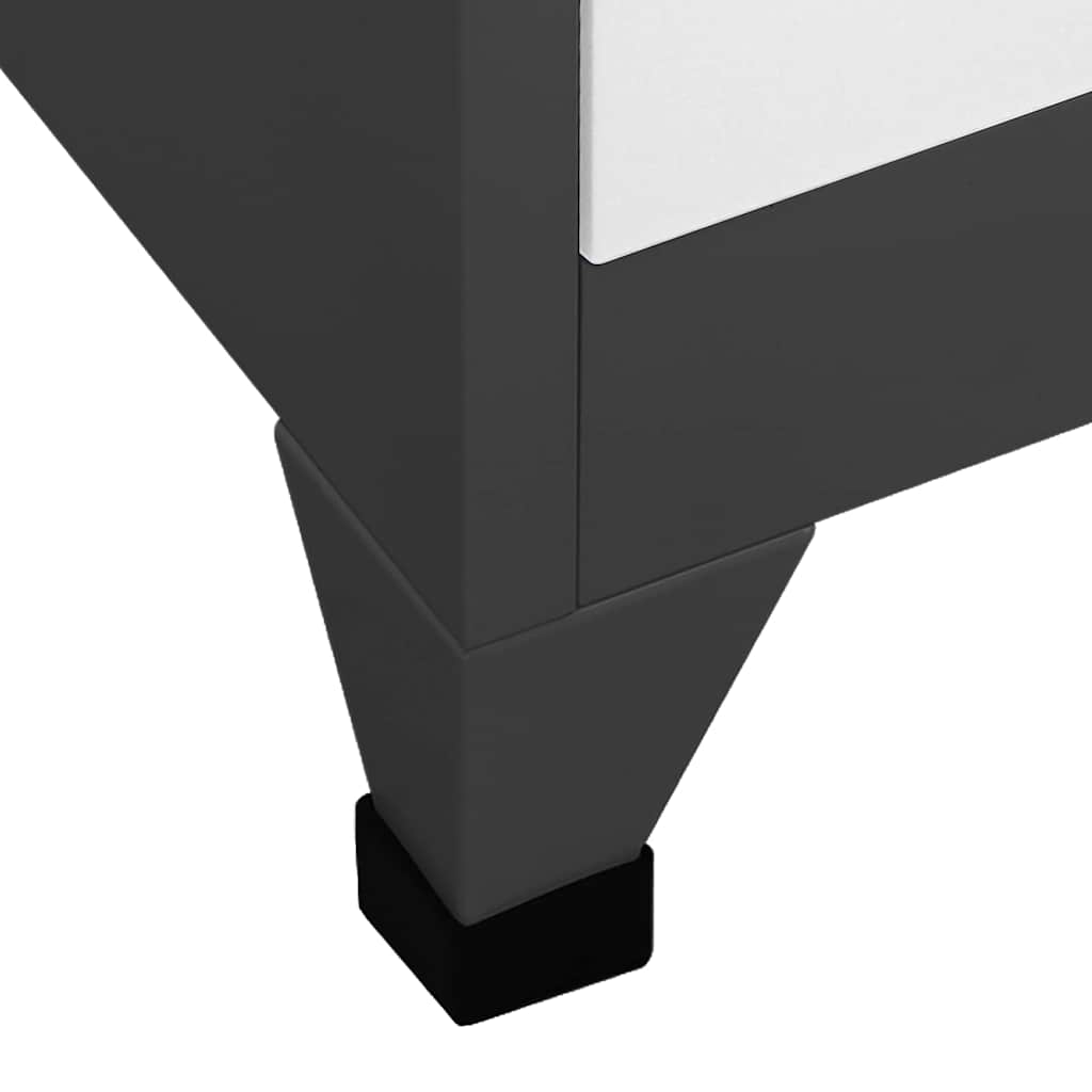 vidaXL Locker Cabinet | Anthracite and White | Steel | Large | Locker Cabinet 6