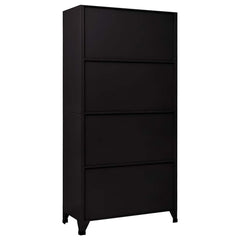 vidaXL Locker Cabinet | Black | Steel | Large |  Locks | Locker Cabinet 5