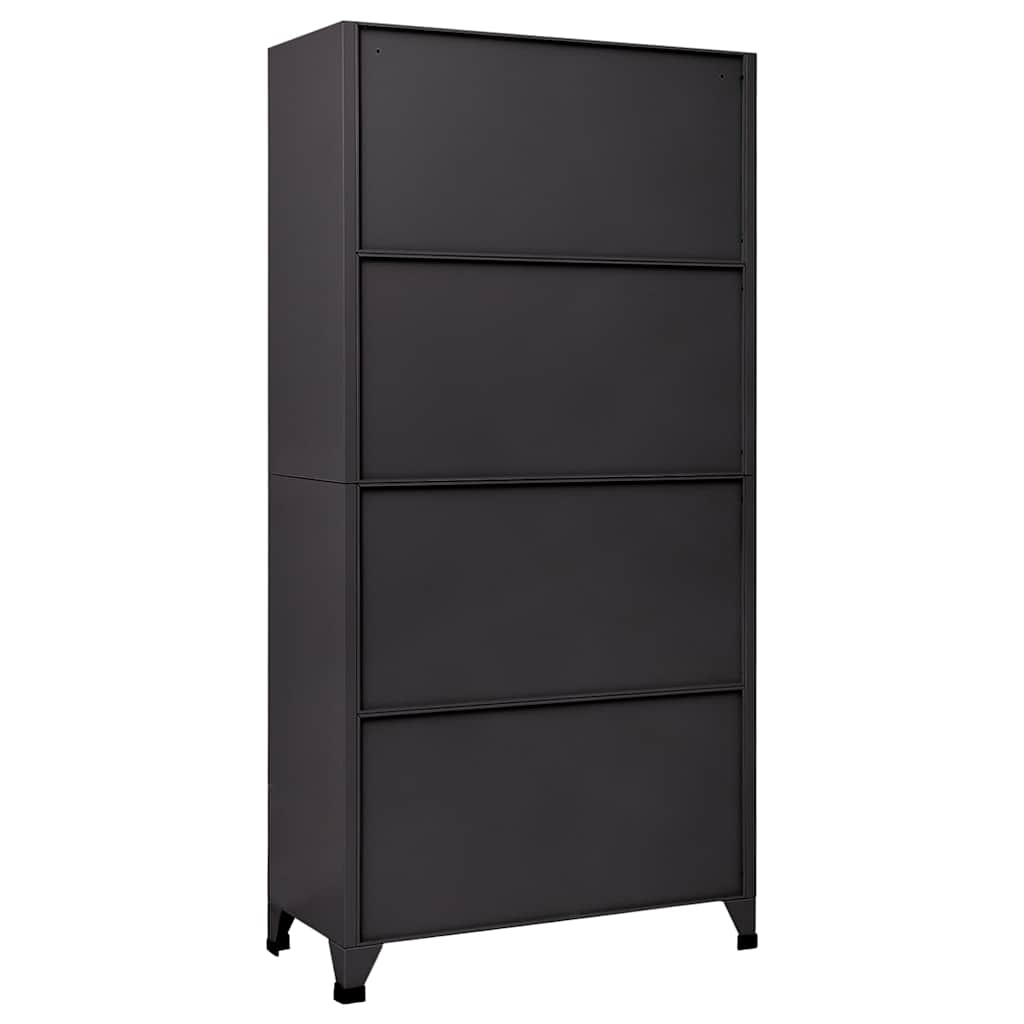 vidaXL Locker Cabinet | Anthracite and Red | Steel | Large | Locker Cabinet 5