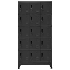 vidaXL Locker Cabinet | Anthracite | Steel | 90 x 40 x 180 cm | Locker Cabinet 2