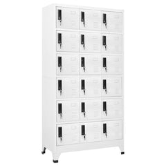 vidaXL Locker Cabinet | White | Steel | 90 x 40 x 180 cm | Locker Cabinet 1