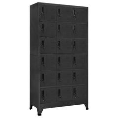 vidaXL Locker Cabinet | Anthracite | Steel | 90 x 40 x 180 cm | Locker Cabinet 1