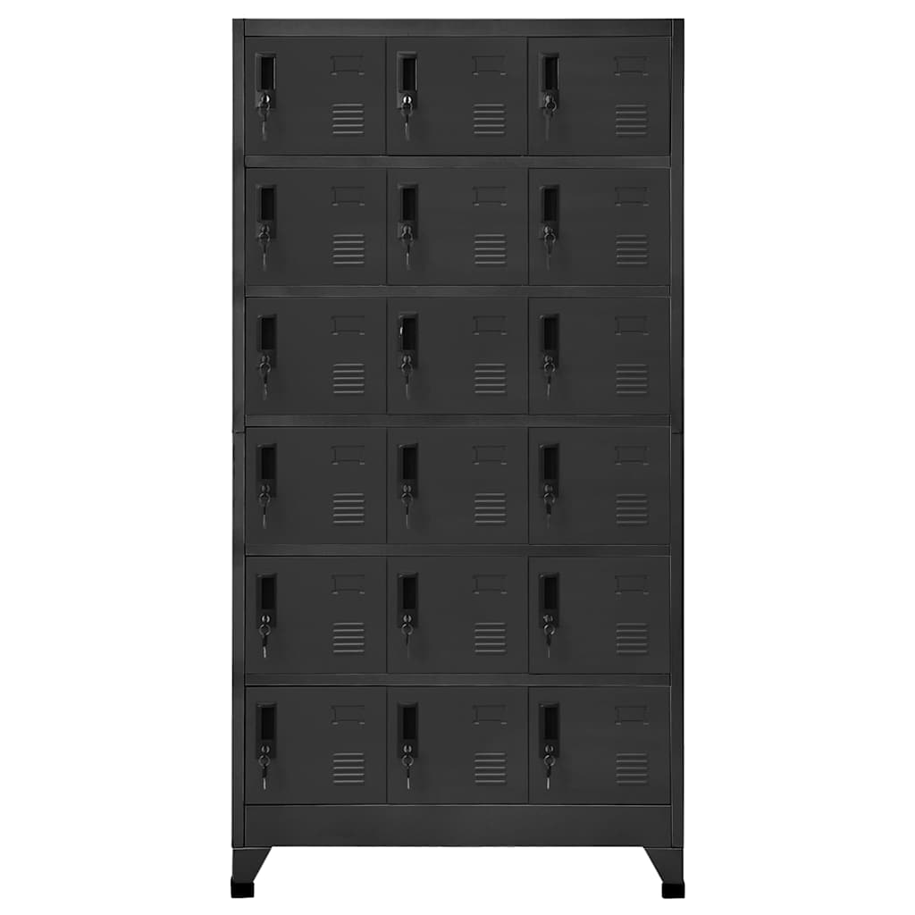 vidaXL Locker Cabinet | Anthracite | Steel | 90 x 40 x 180 cm | Locker Cabinet 2
