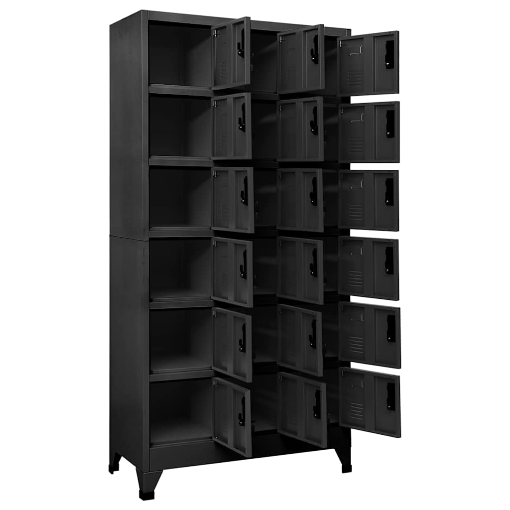 vidaXL Locker Cabinet | Anthracite | Steel | 90 x 40 x 180 cm | Locker Cabinet 3
