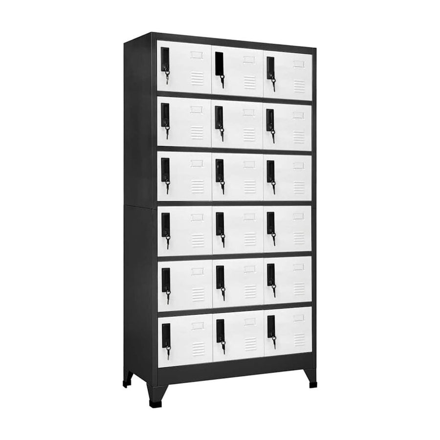 Locker Cabinet Anthracite and White