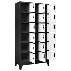 vidaXL Locker Cabinet | Anthracite and White | Steel | Large | Locker Cabinet 3