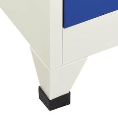 vidaXL Locker Cabinet | Grey and Blue | Steel | Large |  Locks | Locker Cabinet 6