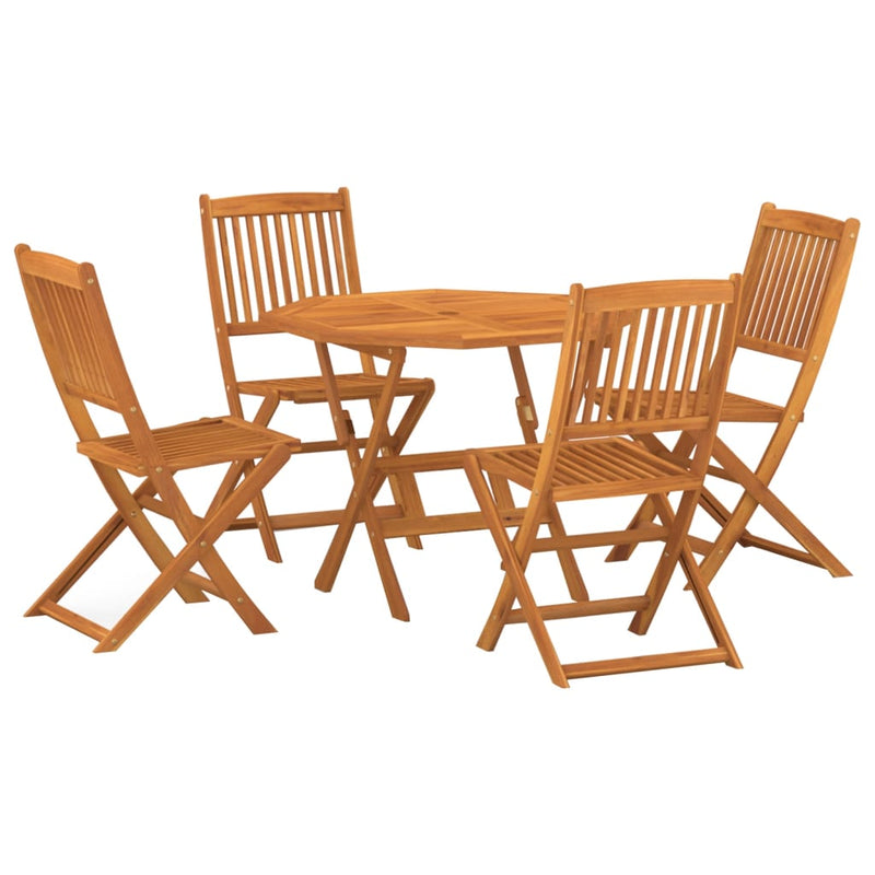 5 Piece Garden Dining Set Solid Acacia Wood