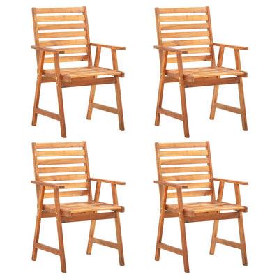 5 Piece Garden Dining Set Solid Wood Acacia