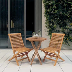 vidaXL 3 Piece Garden Dining Set Solid Wood Teak 1