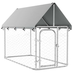 Outdoor Dog Kennel with Roof 200 cm 100 cm