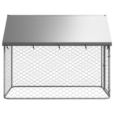 Outdoor Dog Kennel with Roof 200x100x150 cm