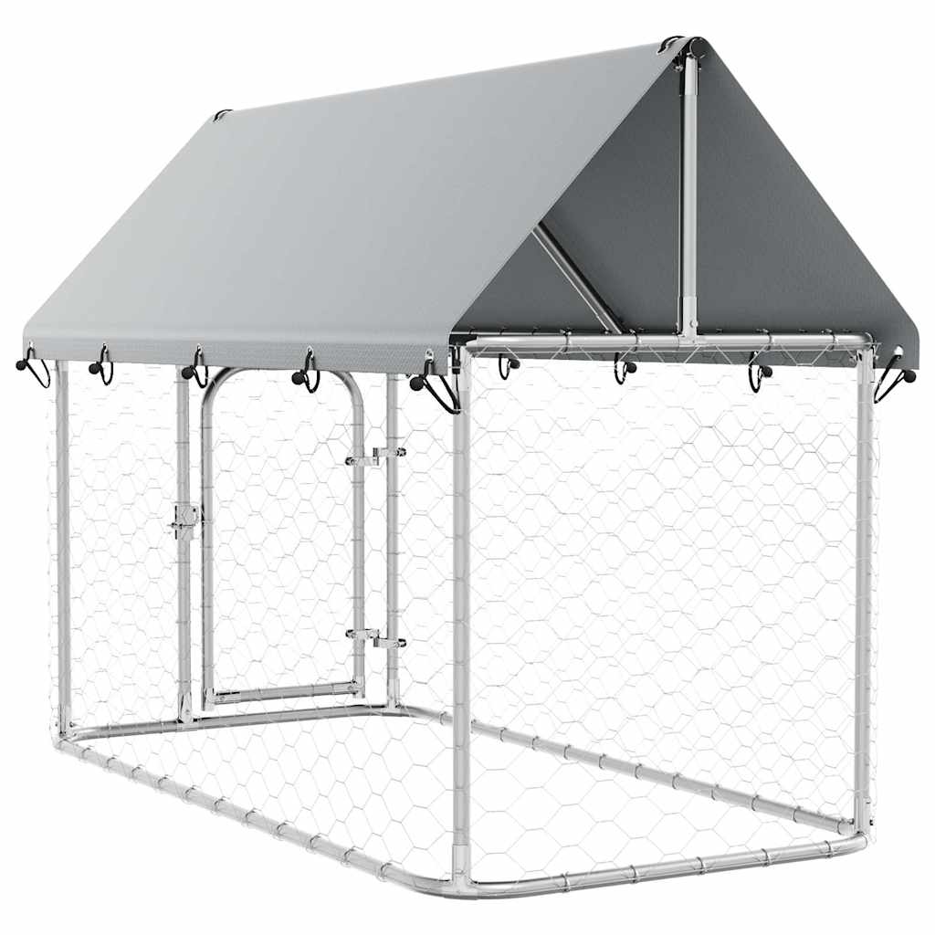 Outdoor Dog Kennel with Roof 200 cm 100 cm
