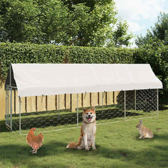 Outdoor Dog Kennel with Roof 400 cm 100 cm