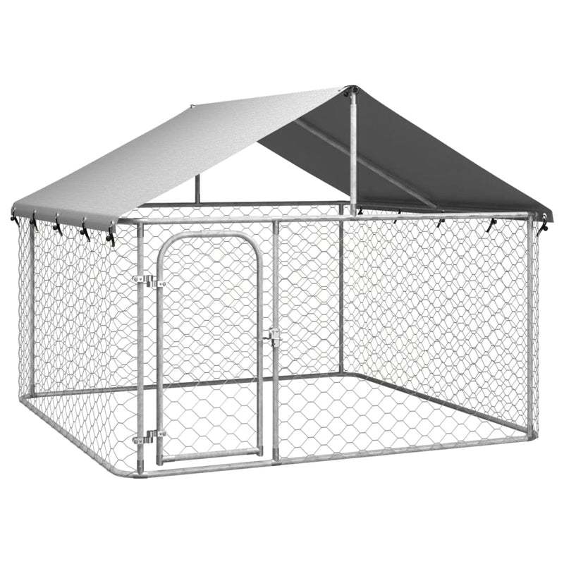 Outdoor Dog Kennel with Roof 200x200x150 cm