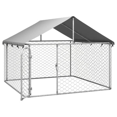 Outdoor Dog Kennel with Roof 200x200x150 cm