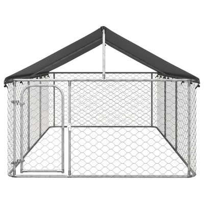 Outdoor Dog Kennel with Roof 400x200x150 cm