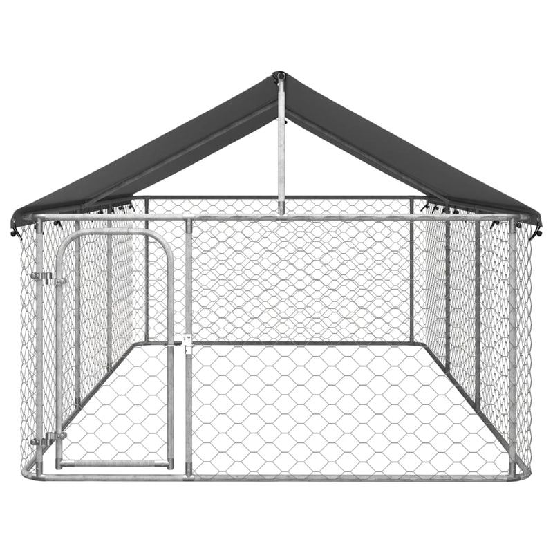 Outdoor Dog Kennel with Roof 400x200x150 cm