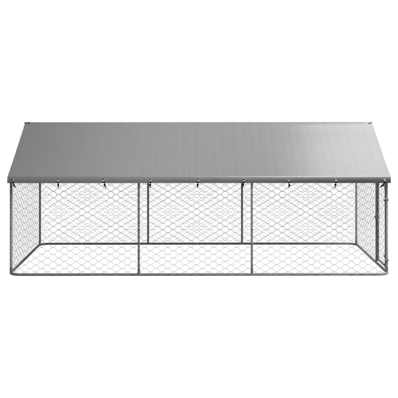 Outdoor Dog Kennel with Roof 400x200x150 cm