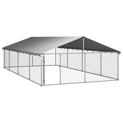 Outdoor Dog Kennel with Roof 600x300x150 cm