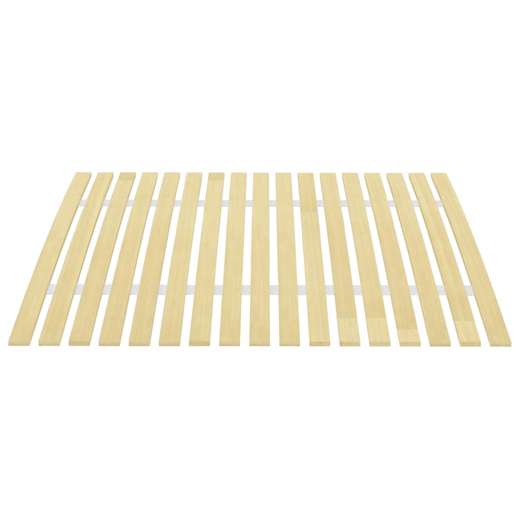 vidaXL Slatted Bed Base | Light Brown | Solid Poplar Wood | Single |  Foldable 2